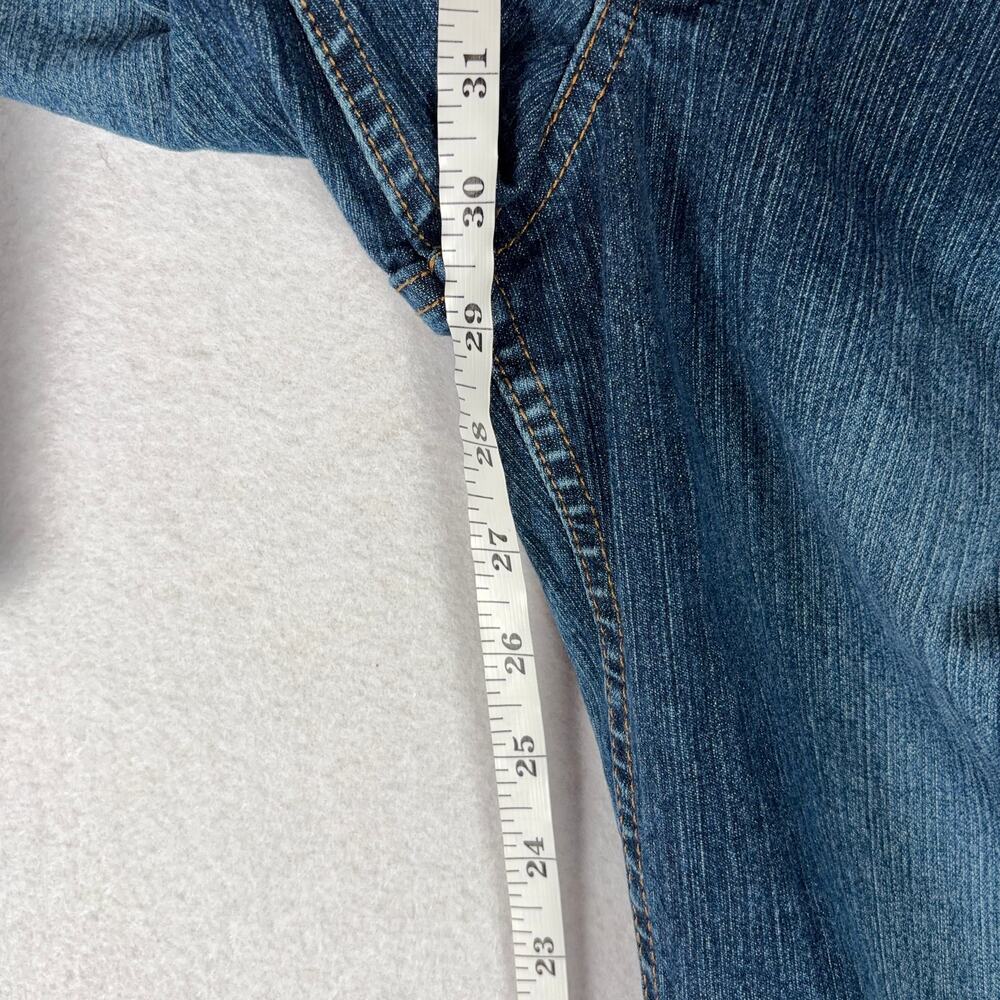 VTG L.E.I. Bootcut Jeans Juniors 1 Blue Mid Rise Denim Western Downtown Girl Y2K - Picture 8 of 12